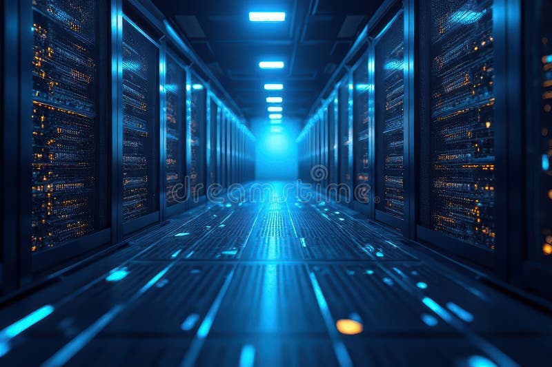 Edge Computing Infrastructure Illustration royalty free illustration