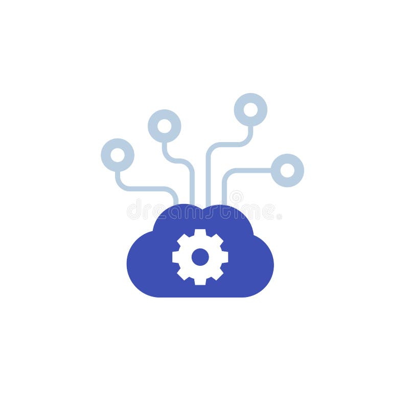Edge computing technology icon, vector vector illustration