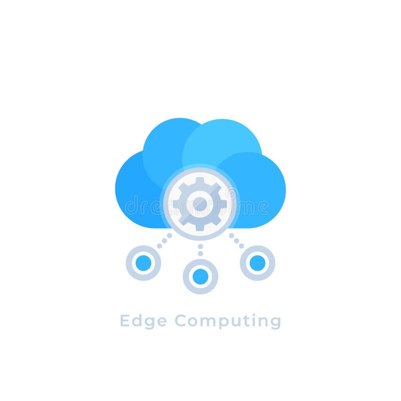 Edge Computing vector icon royalty free illustration