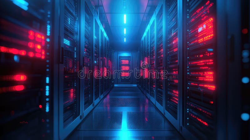 Edge emerging data server stock illustration