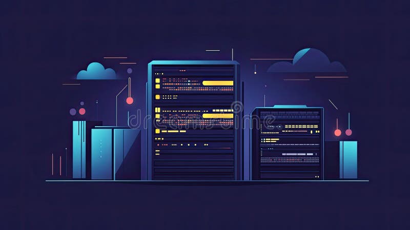 Edge emerging data server royalty free illustration