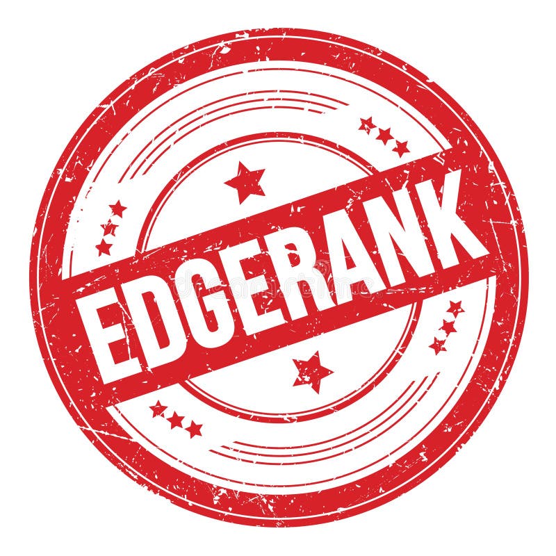Edgeranktekst op het rode ronde grijze stempel royalty-vrije illustratie