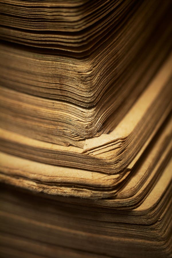 The Edges of Pages of Old Book. Stock Image Image of full, antique