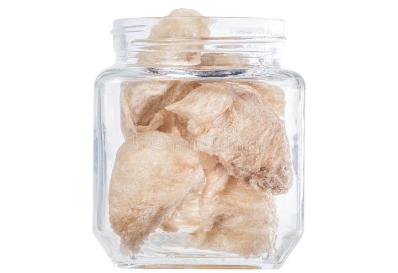 Raw Edible Bird`s Nest Materials For Tradition Chinese Medicine. Stock