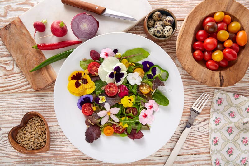 Edible Flowers stock image. Image of flowers, food, edible 8181079