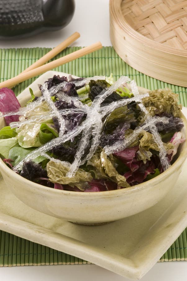 Edible seaweed salad. stock photo. Image of healthy, shot 14197288