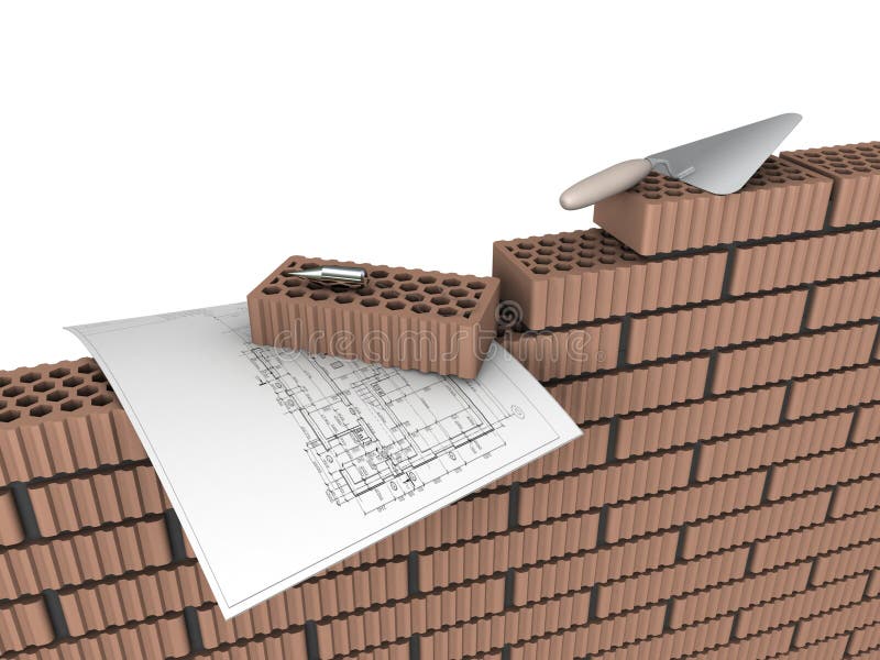 Muro construido con ladrillos rojos.