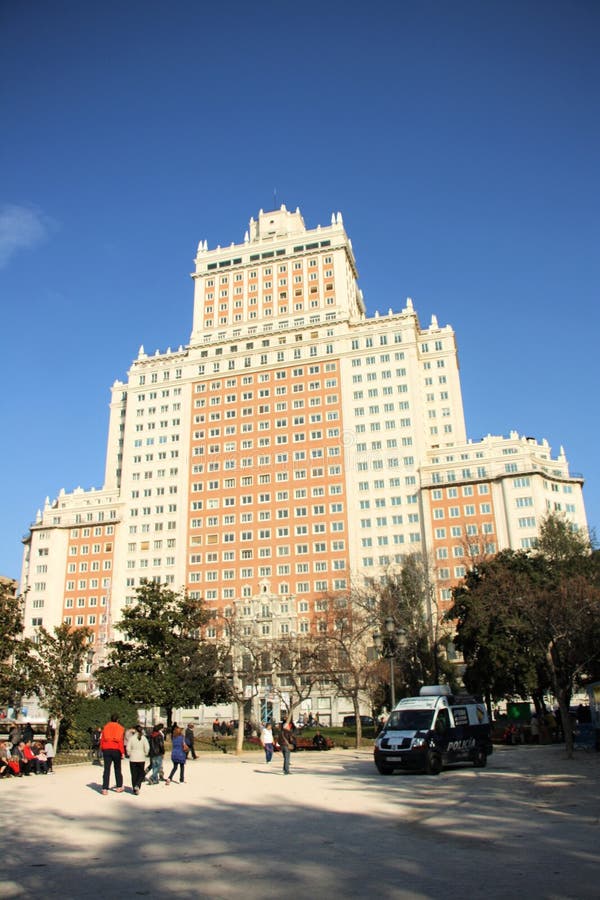 Edificio西班牙在马德里，西班牙 库存图片
