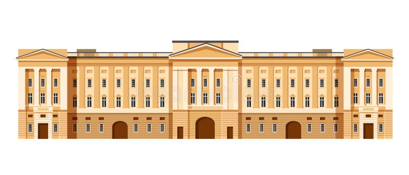 Edificio administrativo del Buckingham Palace Residencia de Londres de monarcas libre illustration Edificio administrativo del Buckingham Palace Residencia de Londres de monarcas libre illustration