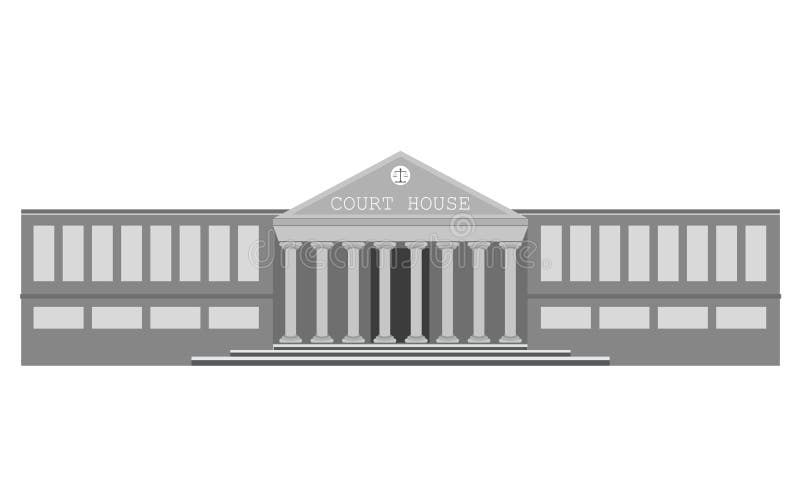 Edificio de la corte del vector ilustración del vector Edificio de la corte del vector ilustración del vector