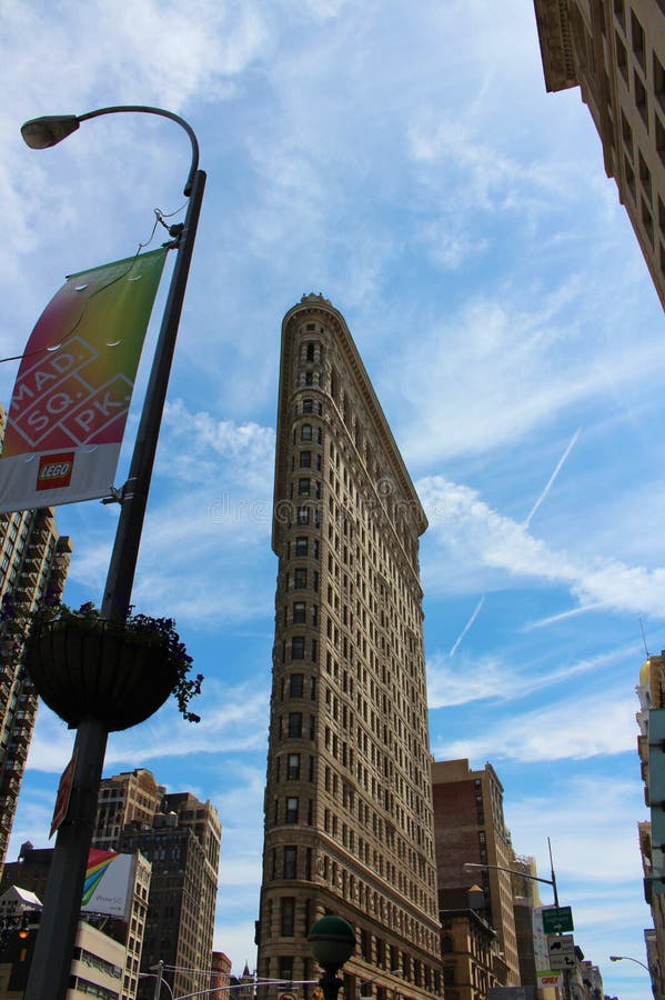 Edificio di Flatiron, New York. La costruzione d'altezza dei 87 tester era una delle costruzioni più alte a New York quando era 1902nd costruito
