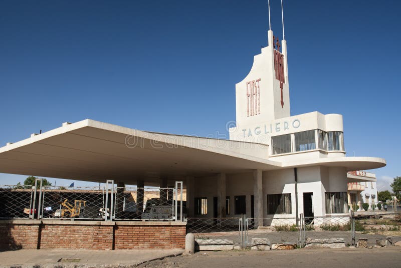 Edificio modernista futurista en asmara eritrea