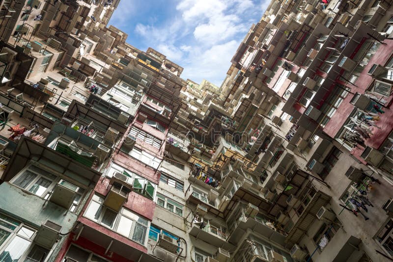 Edificio Residencial de Hong Kong fotografía de archivo