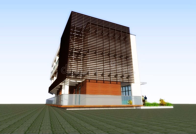 edificio residenziale moderno 3D illustrazione vettoriale edificio residenziale moderno 3D illustrazione vettoriale