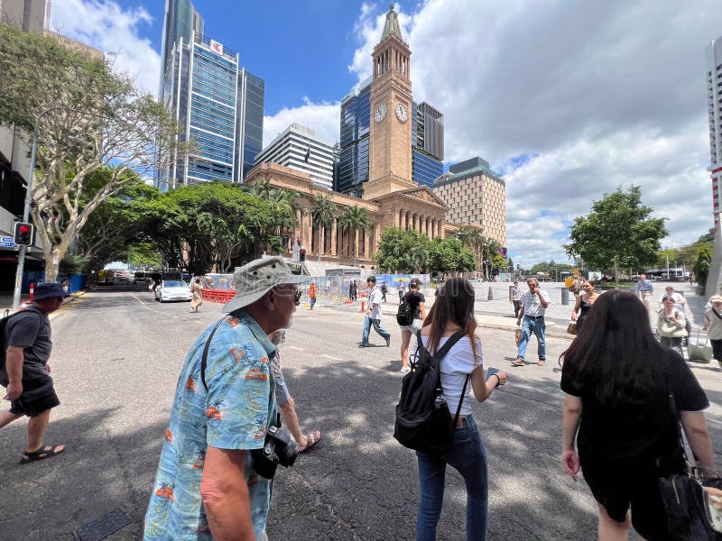 Edificio storico del municipio di Brisbane Queensland Australia fotografia stock libera da diritti