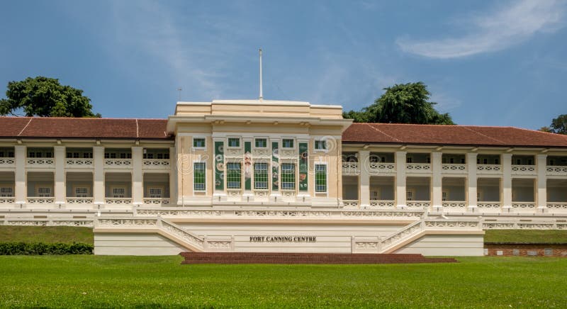 Edificio storico a fort canning a singapore fotografia stock
