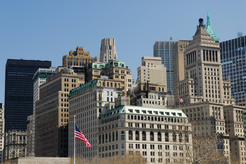 Edificios en Manhattan imagen de archivo Edificios en Manhattan imagen de archivo