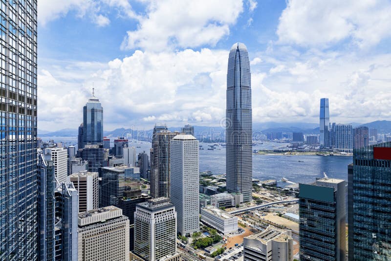 Hong Kong , Modern Buildings in finance district. Hong Kong , Modern Buildings in finance district