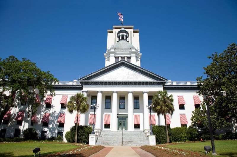 Edifício de capital histórico de Tallahassee Florida foto de stock Edifício de capital histórico de Tallahassee Florida foto de stock