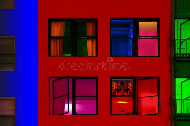 Edifícios coloridos fotografia de stock Edifícios coloridos fotografia de stock