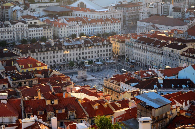 Edifícios em Lisboa Portugal imagens de stock Edifícios em Lisboa Portugal imagens de stock