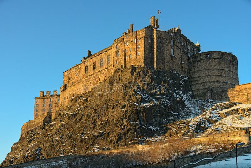 Edinburgh Castle, Scotland, UK, in winter light