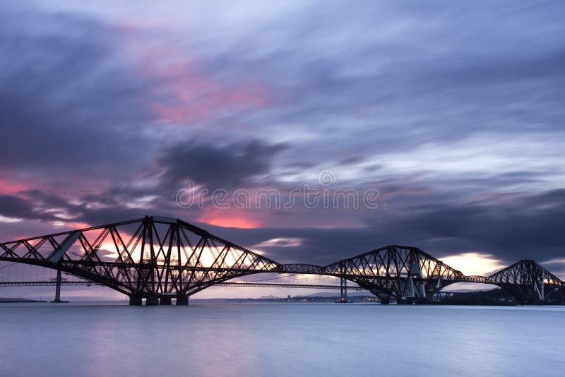 Edinburgh Forth Bridge Sunset