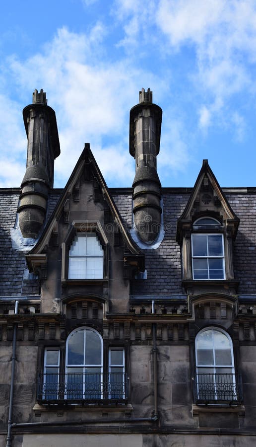 Edinburgh`s Chimneys stock photo. Image of stone, scotland 97843852
