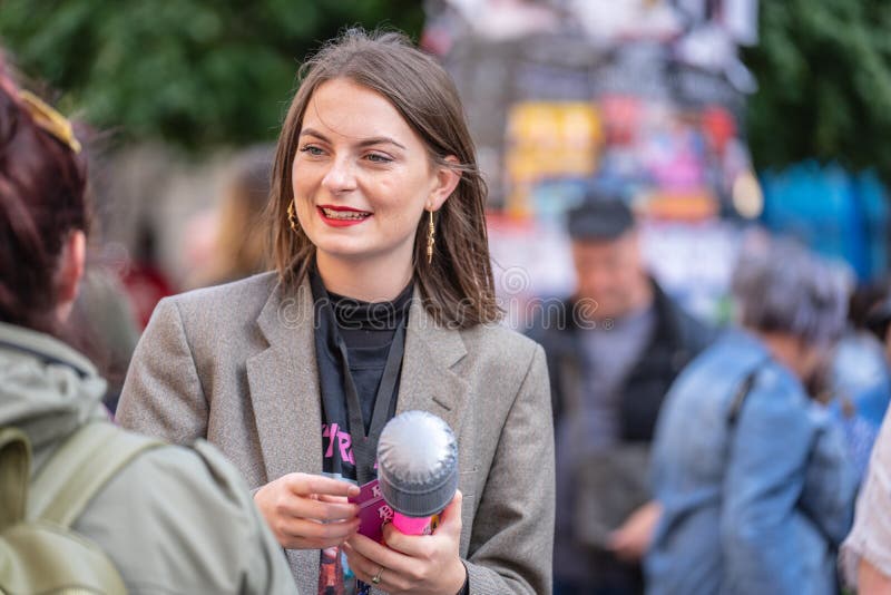 Edinburgh, Scotland, August 8th 2019. Leaflet Distributors or Flyer Distributors.The Edinburgh Festival Fringe, also referred to royalty free stock images Edinburgh, Scotland, August 8th 2019. Leaflet Distributors or Flyer Distributors.The Edinburgh Festival Fringe, also referred to royalty free stock images