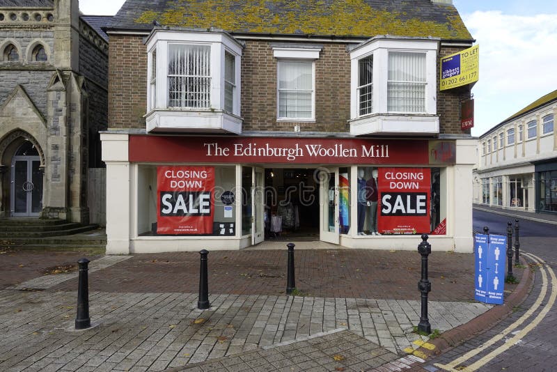 Edinburgh Woollen Mill Shop Closing Down Sale Editorial Stock Image