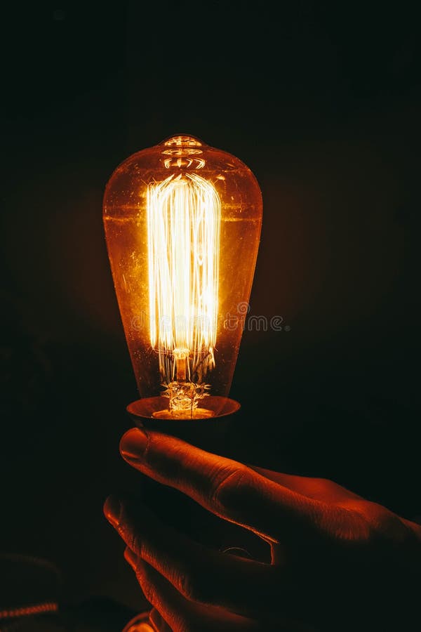 Edison Light Bulbs Close Up Stock Image Image of filament, decoration