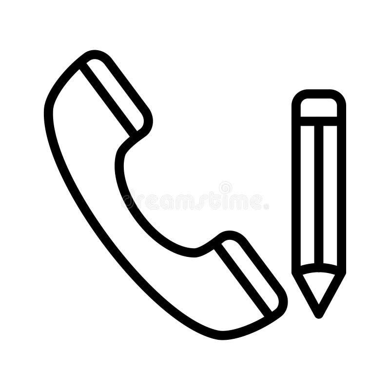 Edit call thin line vector icon vector illustration