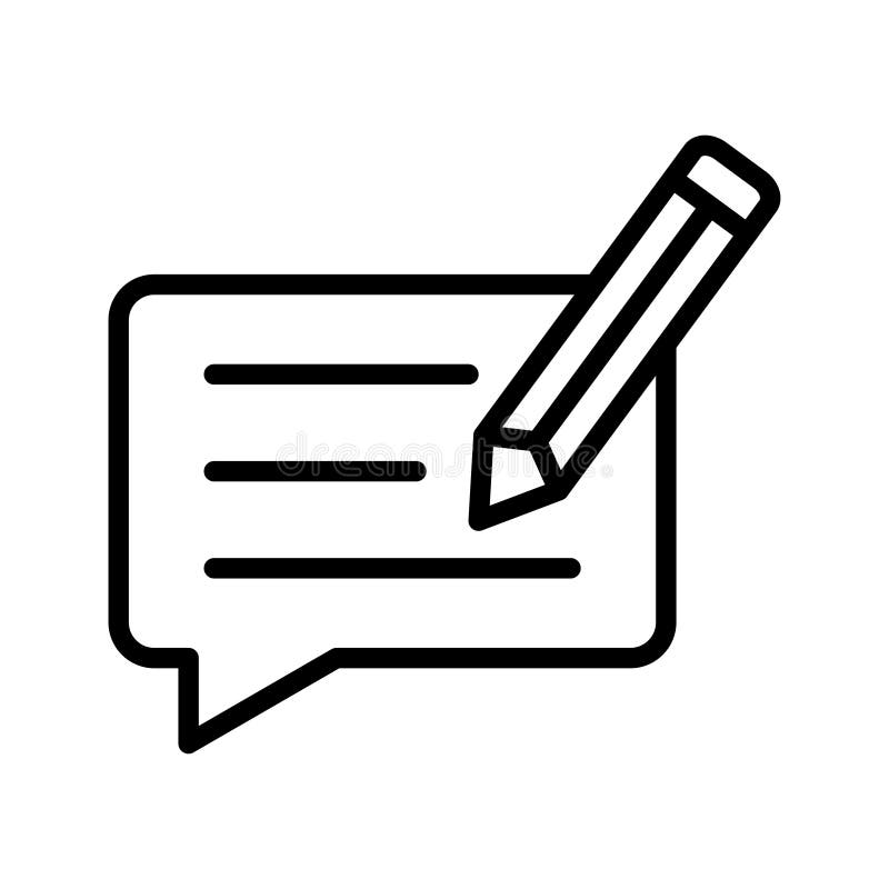 Edit chat thin line vector icon vector illustration