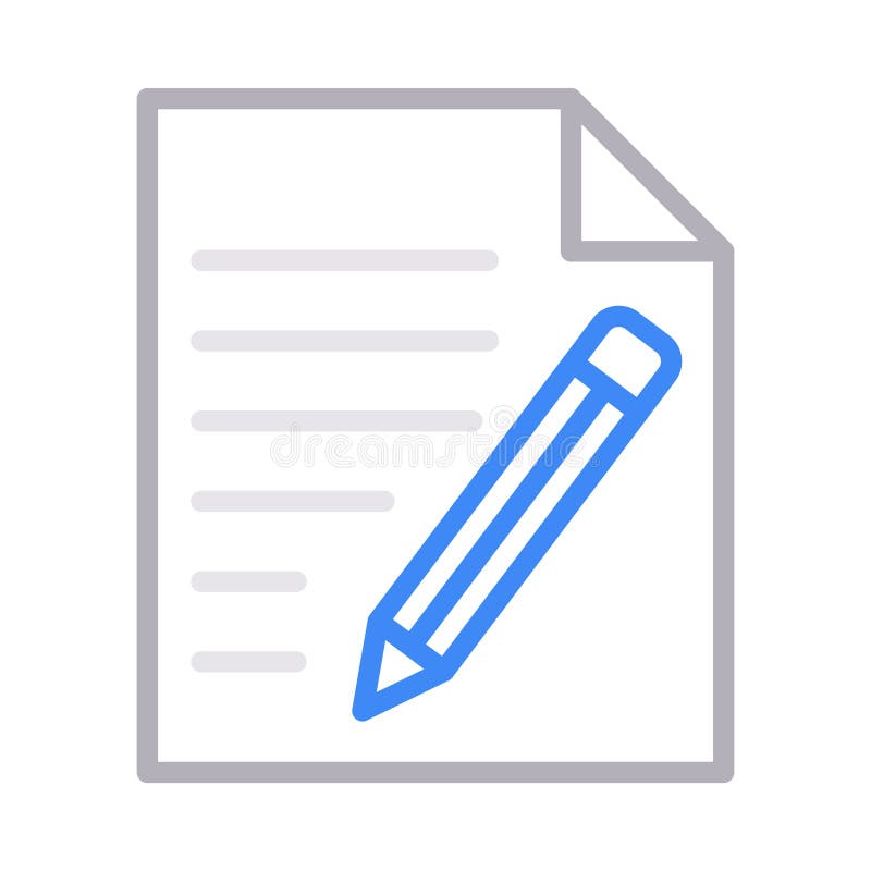 Edit file thin line color vector icon vector illustration