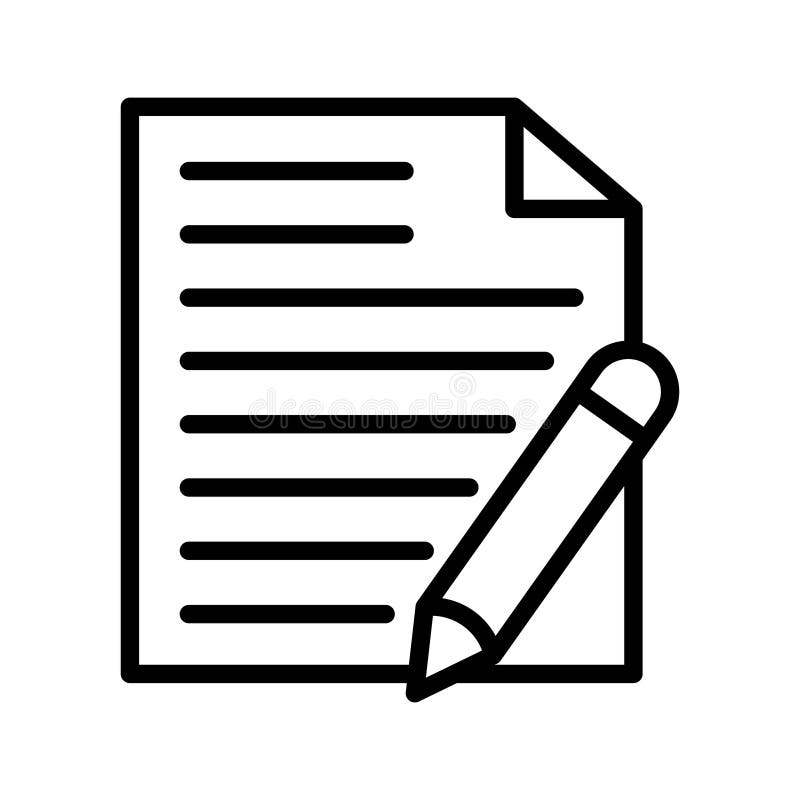 Edit file thin line vector icon vector illustration