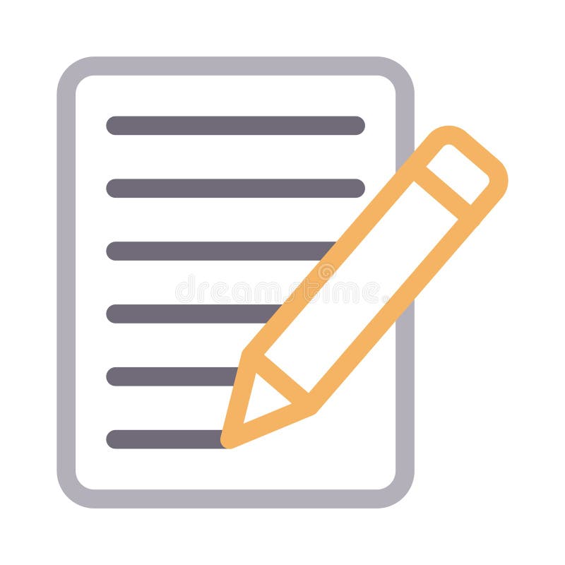 Edit form thin color line vector icon royalty free illustration