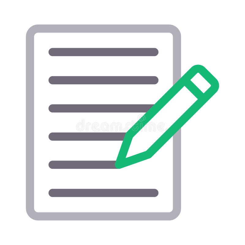 Edit form thin color line vector icon royalty free illustration