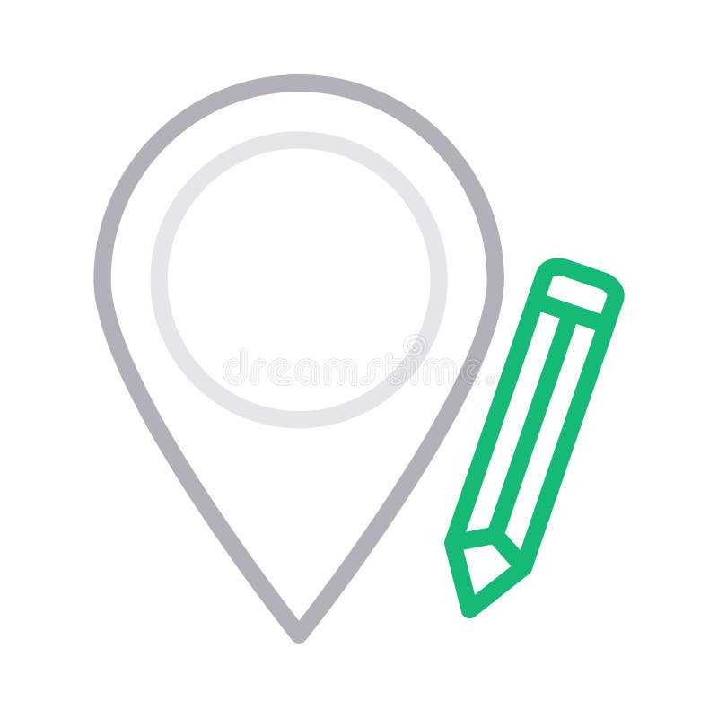 Edit gps thin color line vector icon vector illustration