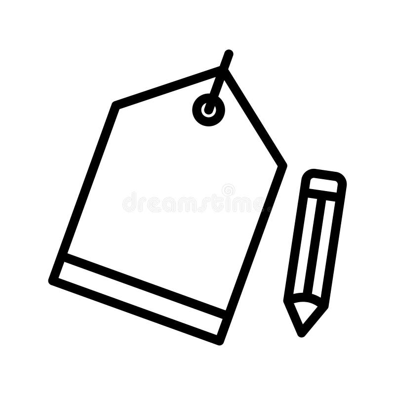 Edit label thin line vector icon vector illustration