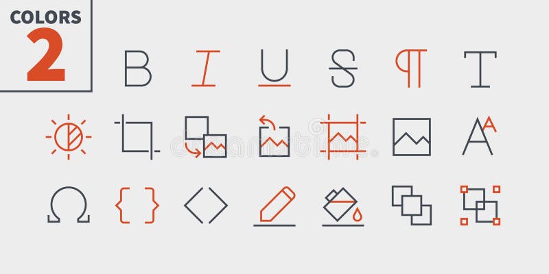 Edit text Pixel Perfect Well-crafted Vector Thin Line Icons 48x48 Ready for 24x24 Grid for Web Graphics and Apps with stock illustration