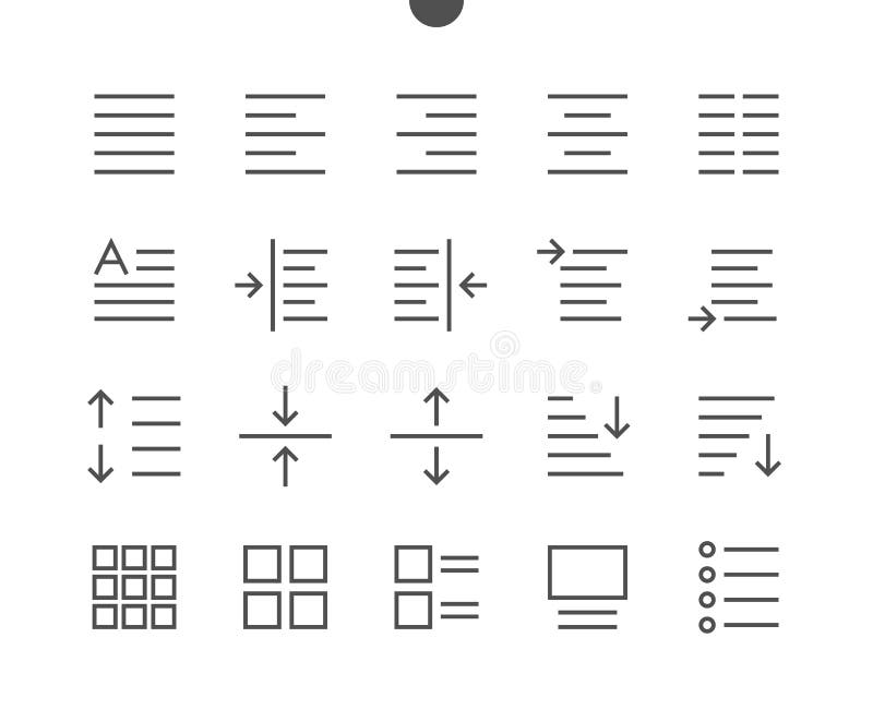 Edit text Pixel Perfect Well-crafted Vector Thin Line Icons vector illustration