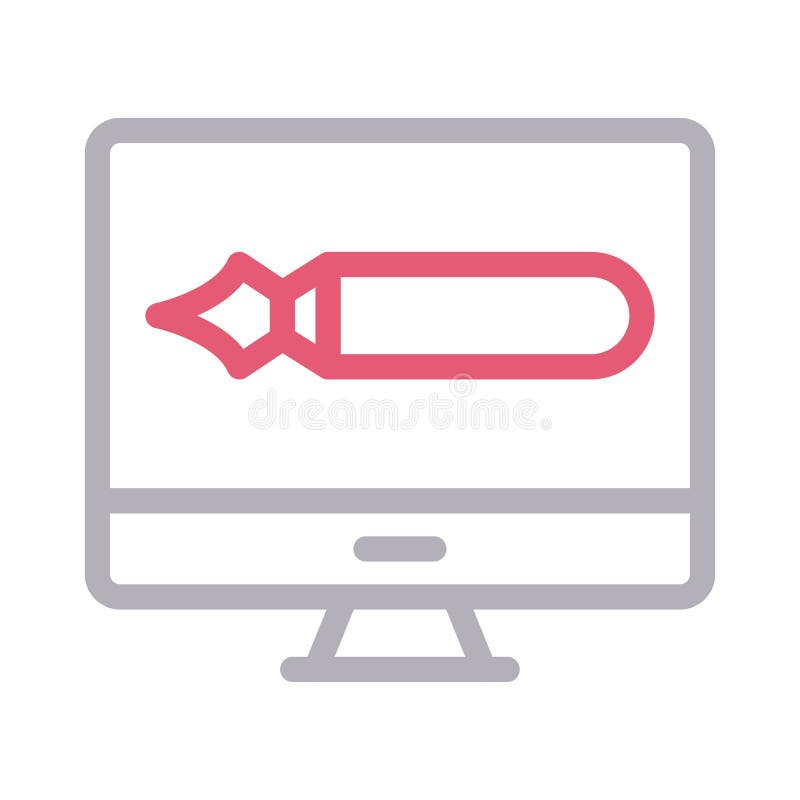 Edit thin color line vector icon vector illustration