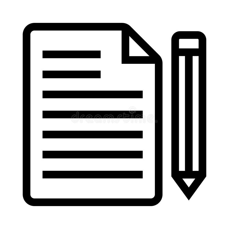 Edit thin line vector icon royalty free illustration