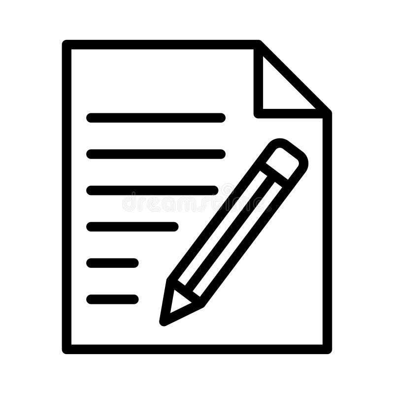 Edit thin line vector icon royalty free illustration