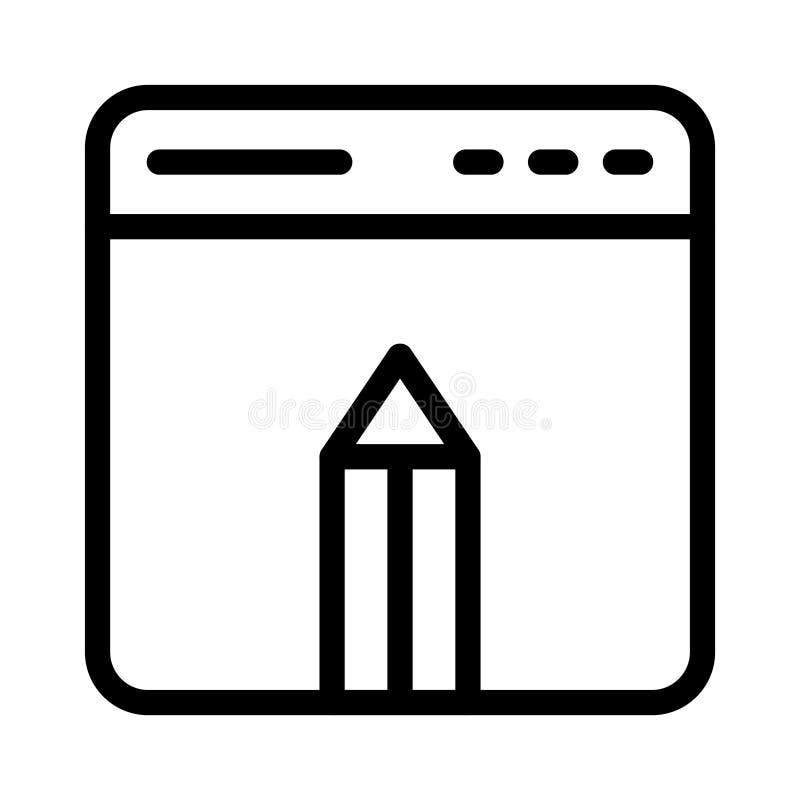 Edit thin line vector icon royalty free illustration