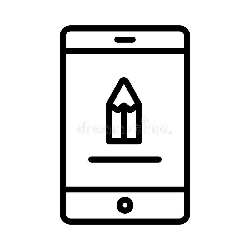 Edit thin line vector icon stock illustration