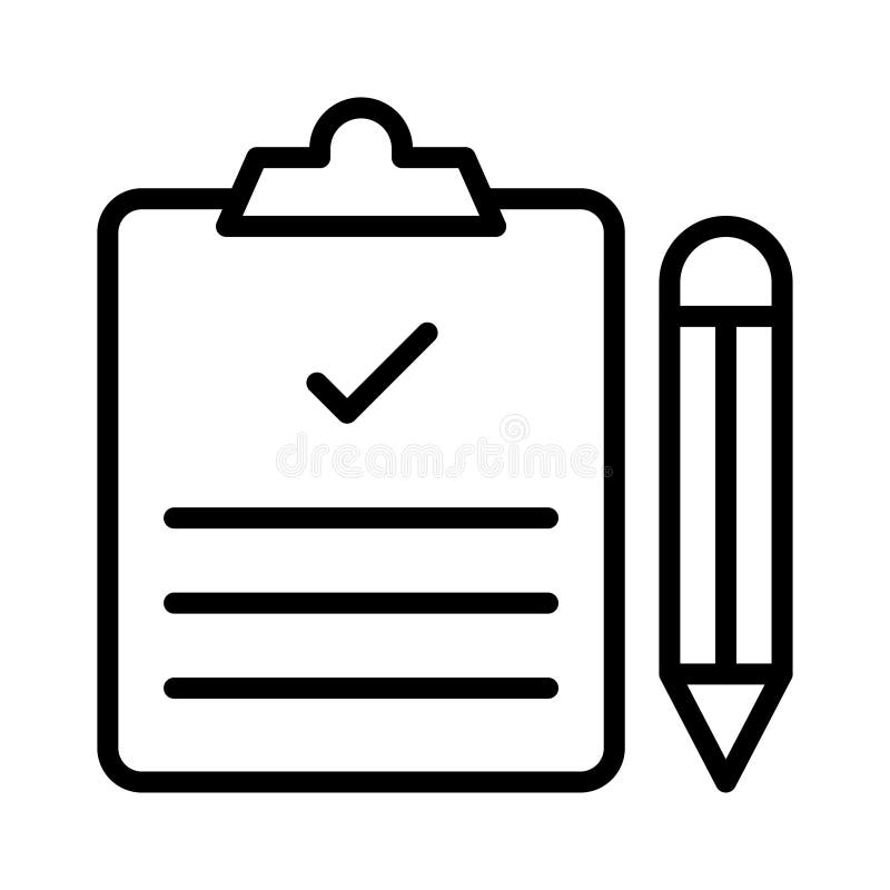 Edit thin line vector icon royalty free illustration.