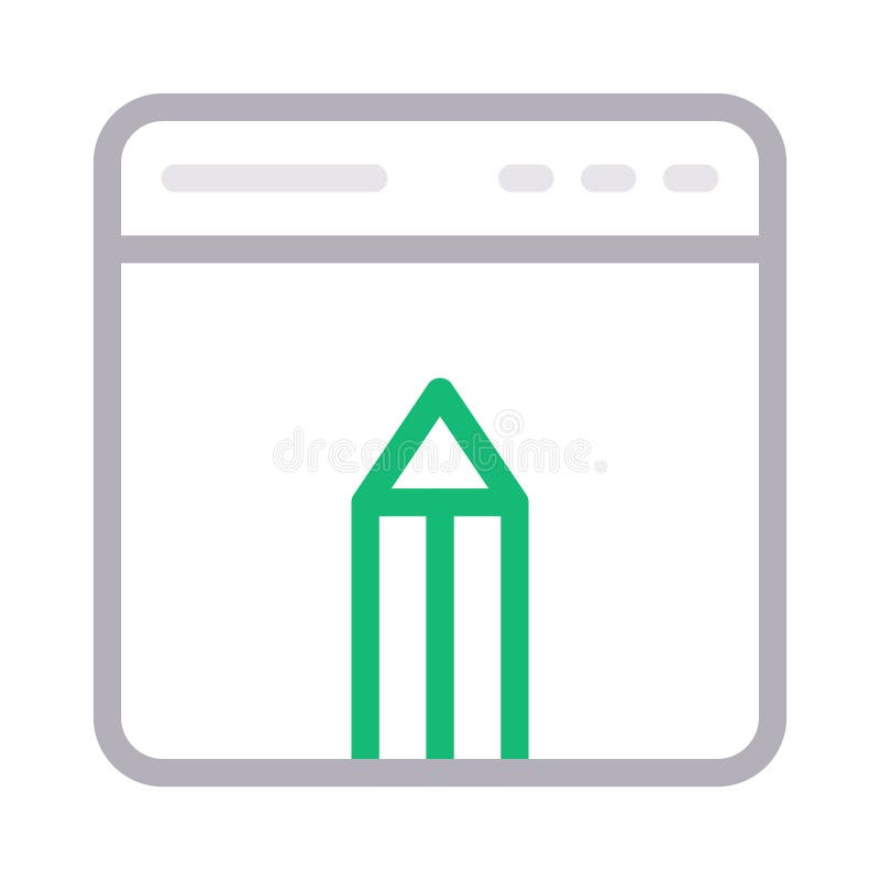 Edit thin color line vector icon vector illustration