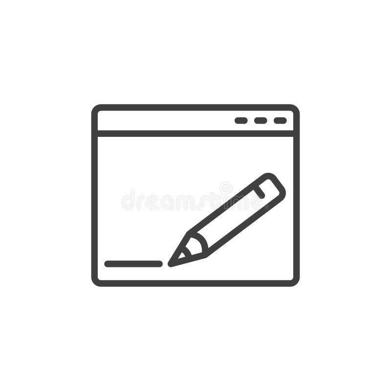 Edit Webpage line icon vector illustration Edit Webpage line icon vector illustration