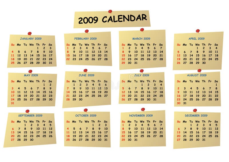 Upraviteľné 2009 kalendár dizajn.